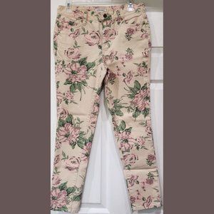 Boston Proper Floral Jeans Size: 4